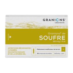 Granions de soufre - Solution buvable - 30 ampoules 2 ml