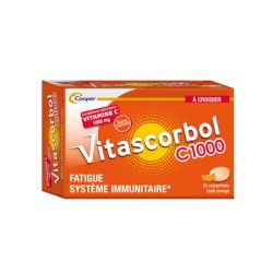 Vitascorbol Vitamine C 1000mg - 20 Comprimés à croquer