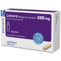Levure 200mg Biogaran 10 Gélules
