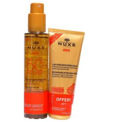 Sun huile solaire bronzante SPF50 150ml + lait fraîcheur après-soleil offert