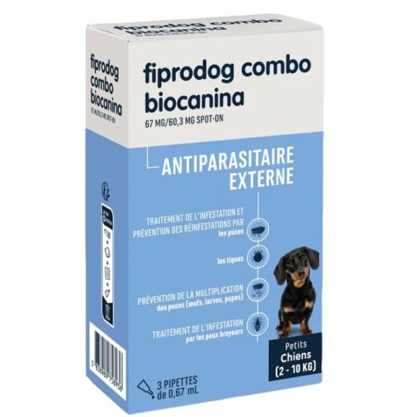 Fiprodog combo, Spot-on pour petits chiens