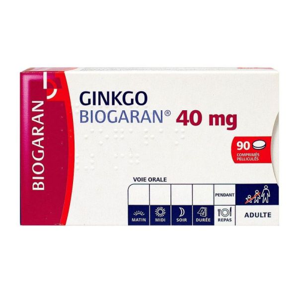 90 comprimés Ginkgo 40mg
