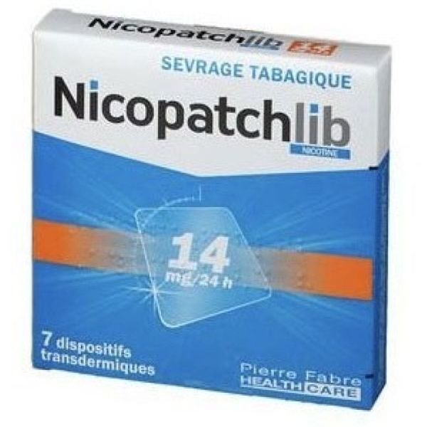 Nicopatchlib 14 mg/24h, dispositif transdermique transparent x7