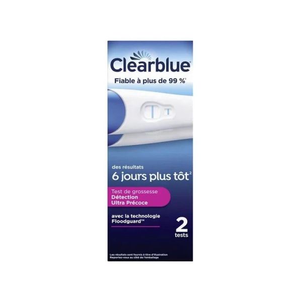 Clearblue Test de Grossesse Détection Ultra Précoce x2 Unités