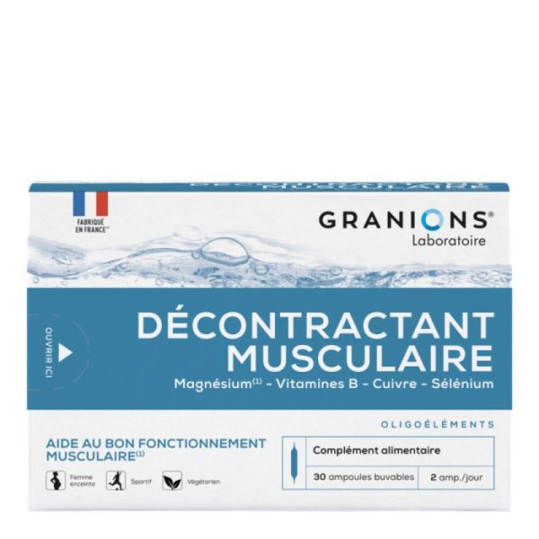 Granions Décontractant musculaire - 30 ampoules