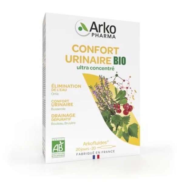 Arkofluides confort urinaire Ultra concentré bio 20 ampoules