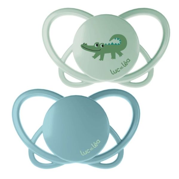 Duo de sucettes physiologiques – Crocodile (6-18mois)