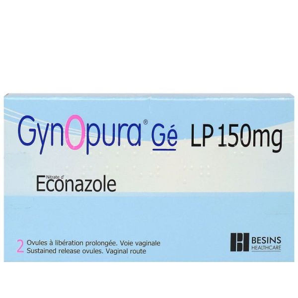 Gynopura Gé LP Econazole 150mg 2 ovules