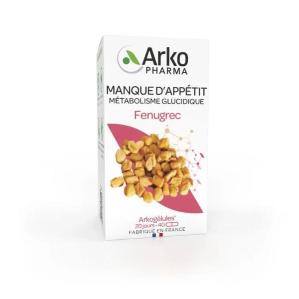 Arkogélules fenugrec bio manque appétit 40 gélules