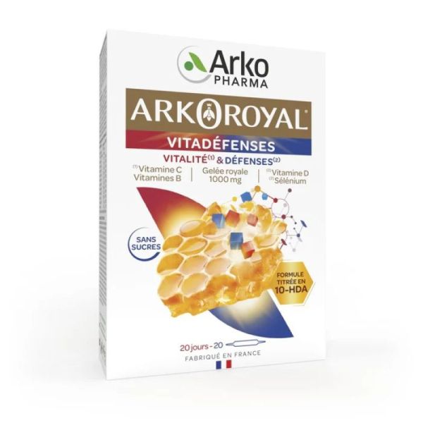 ArkoRoyal Vitadéfenses sans sucre 20 ampoules