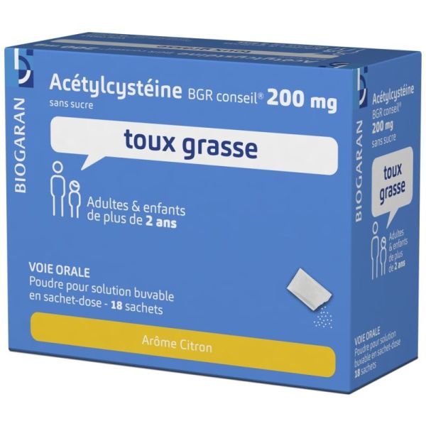 Acétylcystéine 200mg 20 sachets