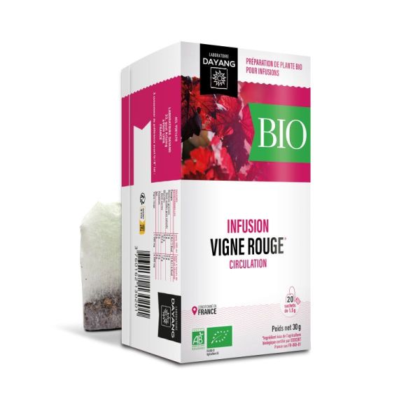 Dayang Infusion Vigne rouge Bio - 20 sachets de 1,5g