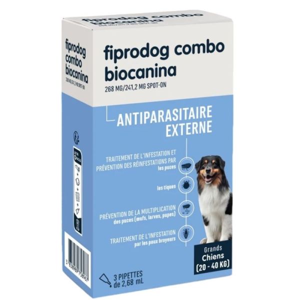 Fiprodog combo biocanina, Spot-on pour grands chiens