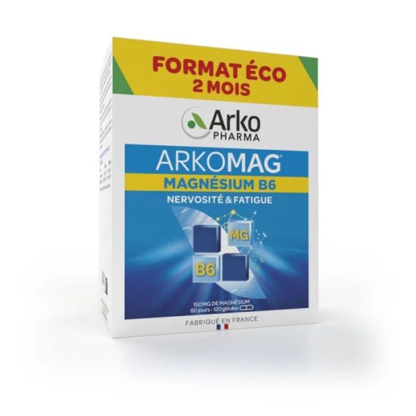 Arkomag magnésium B6 nervosité fatigue 120 gélules