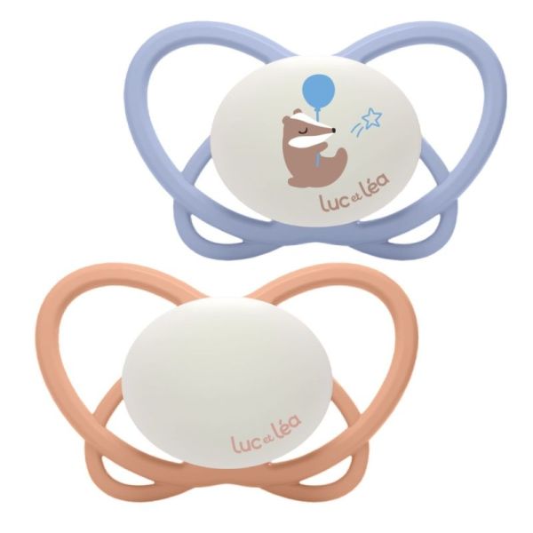 Duo de sucettes nuit physiologiques – Blaireau (6-18mois)