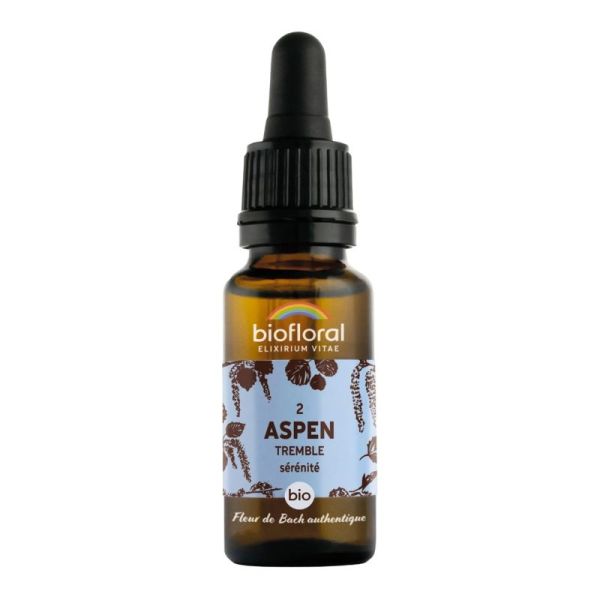 Biofloral Flb 02 Aspen, Tremble - Bio Demeter - Compte-gouttes 20ml