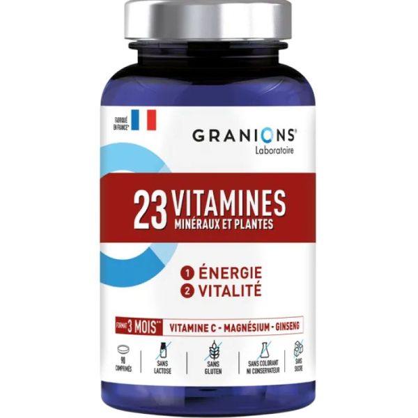 Granions 23 Vitamines - Energie Vitalité - 90 comprimés