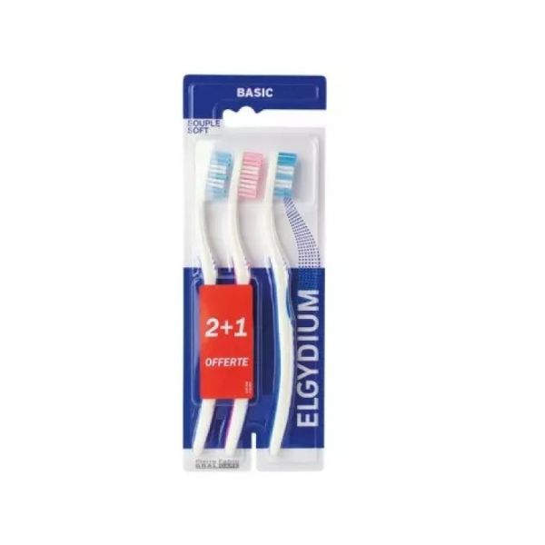 Basic - Lot de 3 Brosses à Dents souples