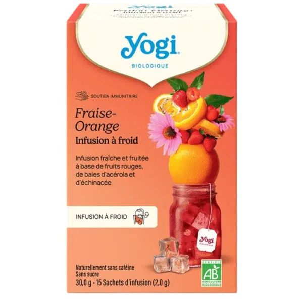 Infusion à froid - Fraise-Orange - 15 sachets