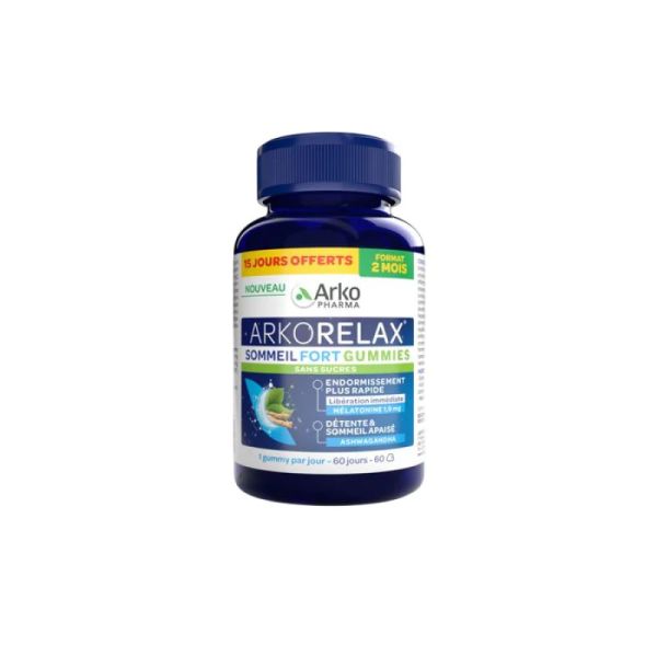 Arkorelax Sommeil Fort - 60 Gummies