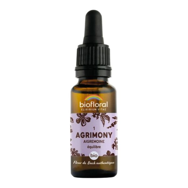 Biofloral Flb 01  Agrimony, Aigremoine - Bio Demeter - Compte-gouttes 20ml