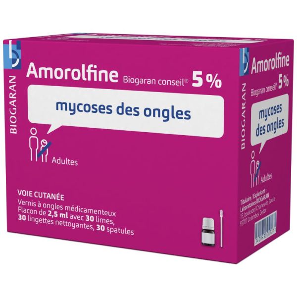 Amorolfine 5% Biogaran conseil - vernis et spatules