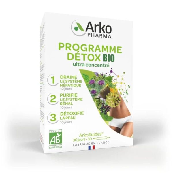 Arkofluides programme détox 30 ampoules