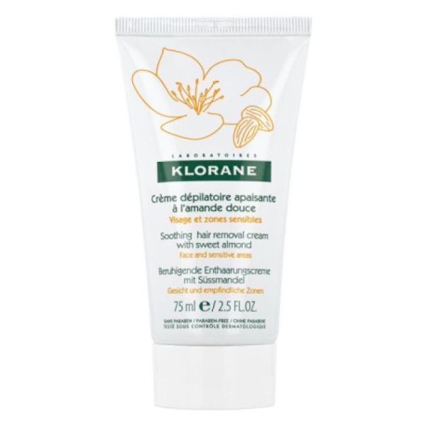 Klorane crème dépilatoire visage et zones sensibles 75ml