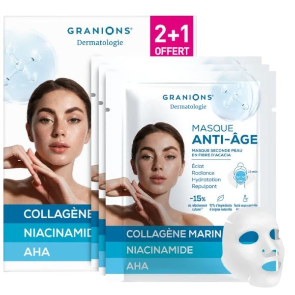 Granions Masques Anti-âge éclat - 2+1 offert