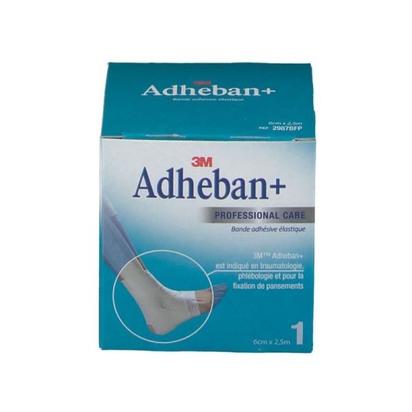 Adheban + Bande Adhesive Elastique - 6cmx2.5m
