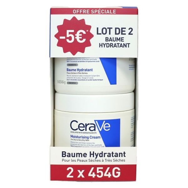CeraVe Baume hydratant visage et corps 2x454g