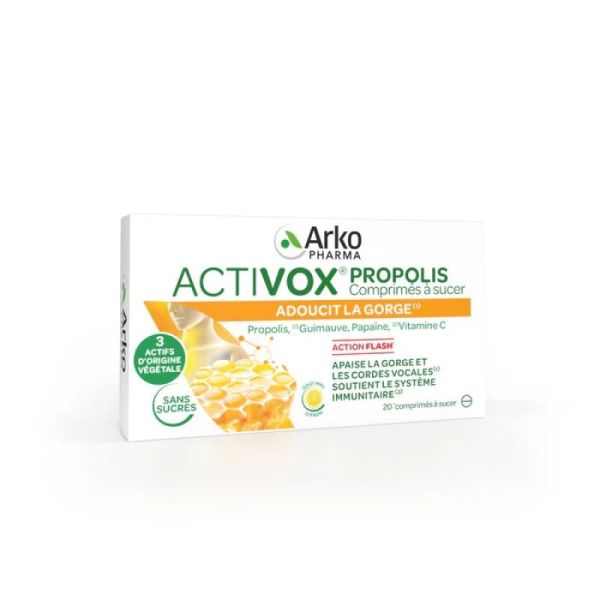 Activox propolis miel citron 20 comprimés