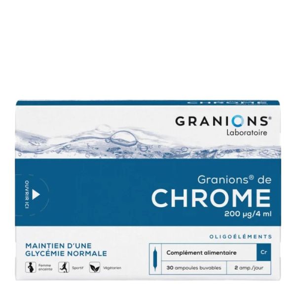 Granions Chrome 200mcg - 30 ampoules