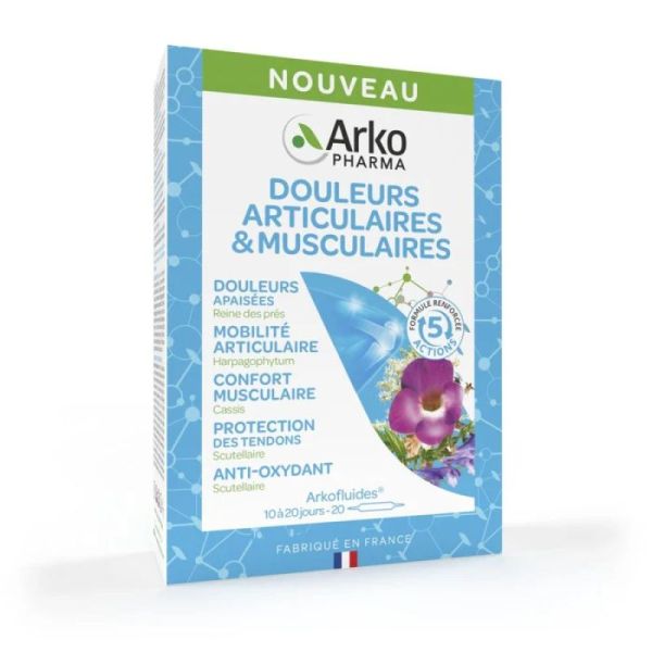 Arkofluides® douleurs articulaires & musculaires 20 ampoules