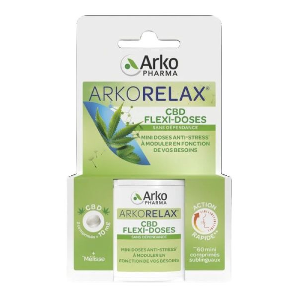 Arkorelax CBD flexi-doses anti-stress 60 mini comprimés