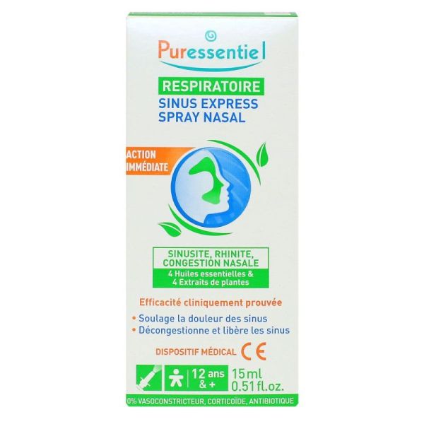 Puressentiel respiratoire sinus Ewpress spray nasal 15 ml