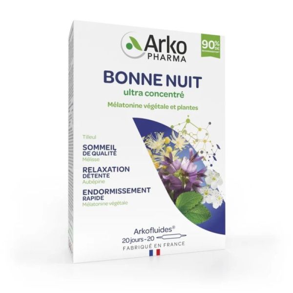 Arkofluide Bonne Nuit ultra concentré 20 ampoules x 10ml