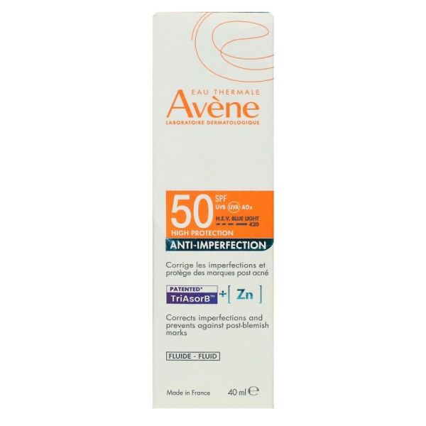 Eau Thermale Avène fluide anti-imperfections SPF 50, 40  ml
