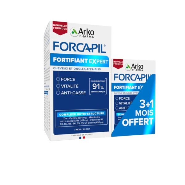 Forcapil Fortifiant Expert - 3 mois + 1 mois OFFERT