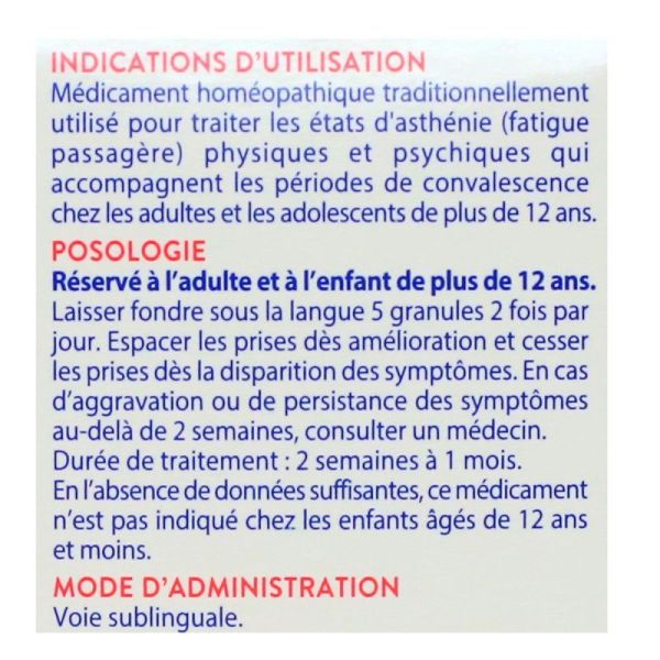 ConvaMeo fatigue passagère convalescence 3 tubes granules