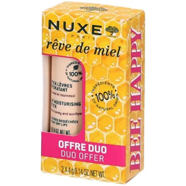 Nuxe Rêve de miel stick lèvres hydratant miel 2x4g