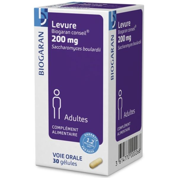 Levure Biogaran 200mg 30 Gélules