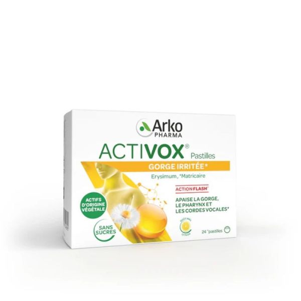Activox miel citron 24 pastilles