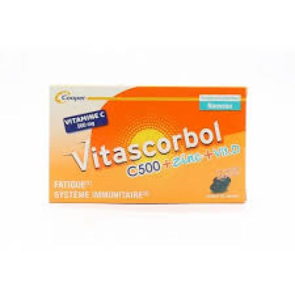 Vitascorbol C500 + Zinc + Vitamine D 30 Capsules