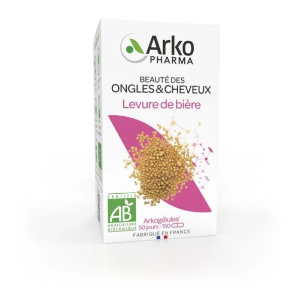 Arkogélules levure de bière beauté cheveux 150 gélules