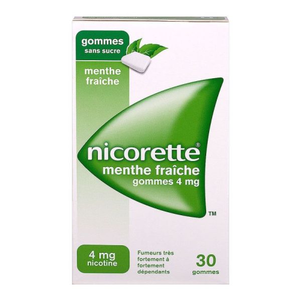 30 gommes menthe fraîche 4mg