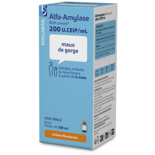 Alfa-amylase sirop Biogaran 200mL